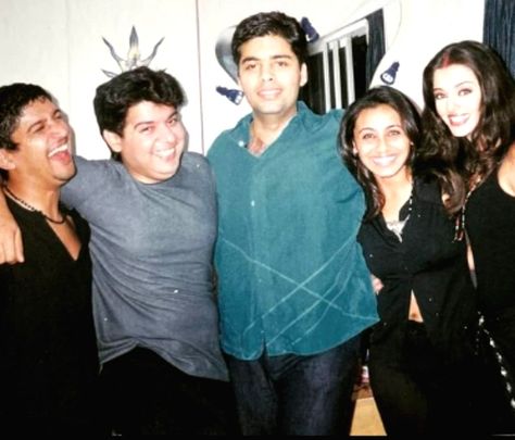 Choreographer-director Farah Khan recently shared a throwback picture dating more than two decades back. The picture shows Dharma Productions head honcho Karan Johar in simple clothes, who otherwise is seen wearing clothes from some of the best designers across the world.In the picture, which is from Farah's housewarming party after she bought her first house in Mumbai, KJo can be seen ditching the designer wear as he wore a simple teal coloured shirt paired with denims. In addition, the picture Sanjay Kapoor, ऐश्वर्या राय, Farhan Akhtar, Throwback Pic, Sajid Khan, Dharma Productions, Rani Mukerji, Sanjay Leela Bhansali, Throwback Pictures