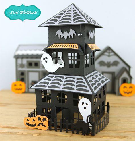 Decoracion Halloween, Decorating For Halloween, Haunted House Diy, 3d Crafts, Lori Whitlock, Casa Halloween, Cricut Halloween, Diy Halloween Projects, Halloween Village