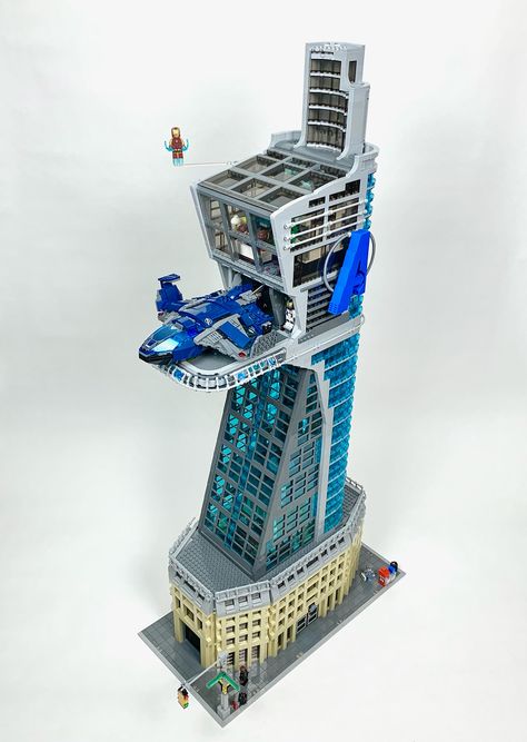 Avenger’s Tower | After about 4 years of off and on work, I’… | Flickr Avenger Tower Interior, Lego Tower, The Avengers Tower, Lego Iron Man Moc, Lego Avengers, Lego Avengers Moc, Diy Avengers, Lego Wizard Tower, Lego Avengers Tower Moc