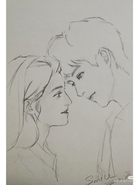 One Side Love Drawing, Sketches Of Love Feelings, Love At First Sight Drawing, Hopeless Romantic Drawing, Kdrama Sketch, Romantic Drawing Ideas, Boy And Girl Sketch, Guy Sketch, Cute Couple Sketches