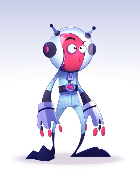 Alien by frogbillgo Astronaut Suit, Alien Character, Cute Alien, Laser Tag, Alien Art, 3d Characters, Character Design References, Illustration Character Design, Character Creation