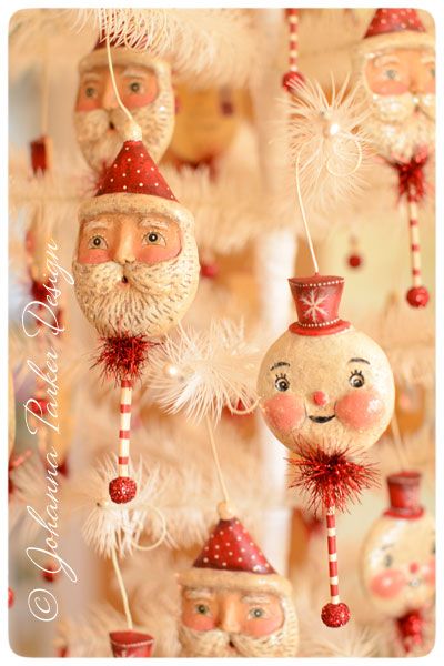 Johanna Parker, Christmas Past, Primitive Christmas, Handmade Christmas Ornaments, Merry Little Christmas, Vintage Christmas Ornaments, Rattles, Vintage Holiday, Christmas Joy