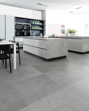 “Rodano Silver - Available at Ceramo Tiles The Rodano range is an excellent alternative to concrete, replicating the design and etchings of raw cement” Farmhouse Rugs Living Room, Marble Kitchen Island, Tiles Living Room, Grey Kitchen Floor, Tile Floor Living Room, Grey Floor Tiles, Living Room Tiles, Floor Tile Design, Kitchen Floor Tile