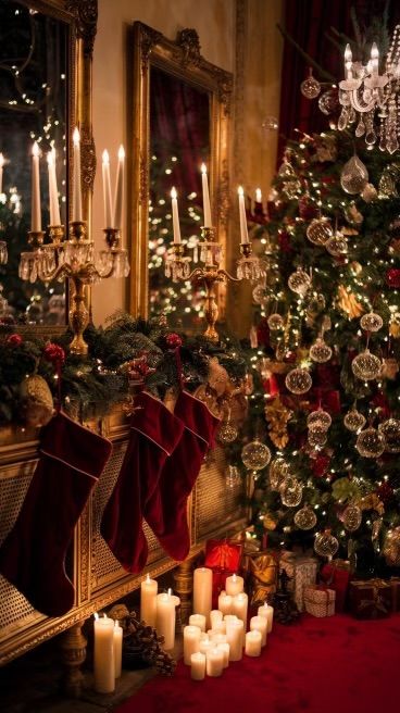 Luxury Christmas Decor, Christmas Dreaming, Cozy Christmas Decor, Creative Christmas Trees, Traditional Christmas Decorations, Christmas Decor Inspiration, Classy Christmas, Christmas Themes Decorations, Christmas Interiors