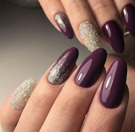 Trendy Manicure, Plum Nails, Nails Luxury, Nails Purple, Best Nail Art Designs, Super Nails, Manicure Ideas, Fall Nail Colors, Oval Nails