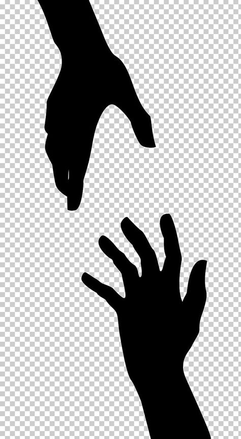 A Hand Reaching Out Drawing, Drawing Hand Reaching Out, Hand Sillouhette, Black Hands Drawing, Black And White Hand Drawing, Hand Silhouette Art, Hand Reaching Down, Arm Reaching Out Drawing, 2 Hands Reaching Out