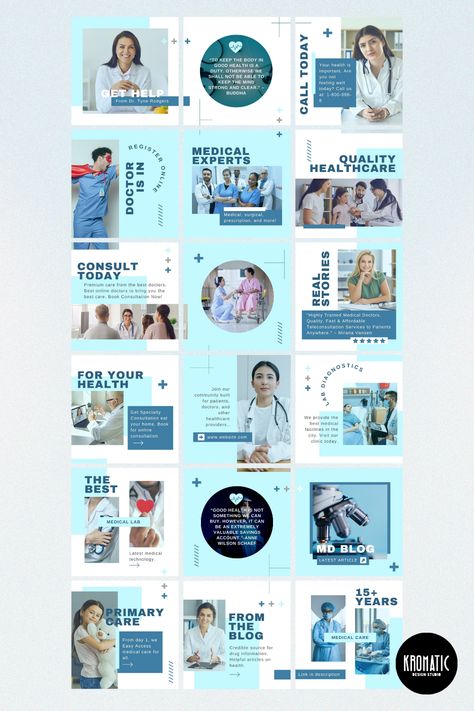 Instagram puzzle template for medical clinics, featuring a professional hospital theme and doctor social media graphics. #MedicalClinic #DoctorInstagram #HospitalTheme #HealthcareSocialMedia #ProfessionalDoctors Doctor Instagram Feed, Medical Instagram Post, Doctor Insta, Instagram Puzzle Template, Puzzle Feed, Instagram Plan, Medical Posters, Puzzle Template, Instagram Visual