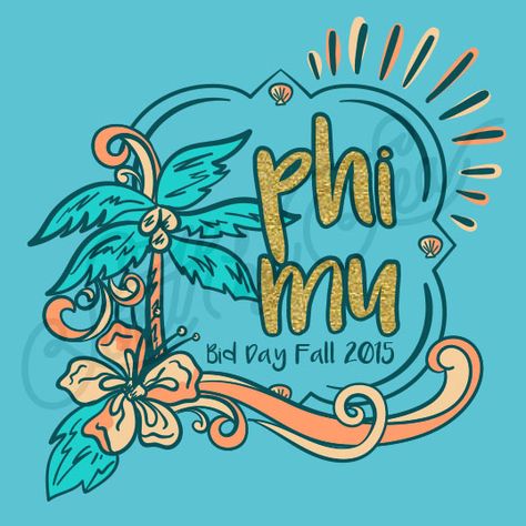 Luau Shirt Ideas Design, 21st Paddle, Tee Shirts Diy, Luau Shirts, Greek Life Shirts, Sorority Tee Shirts, Recruitment Themes, Recruitment Ideas, Rush Shirts