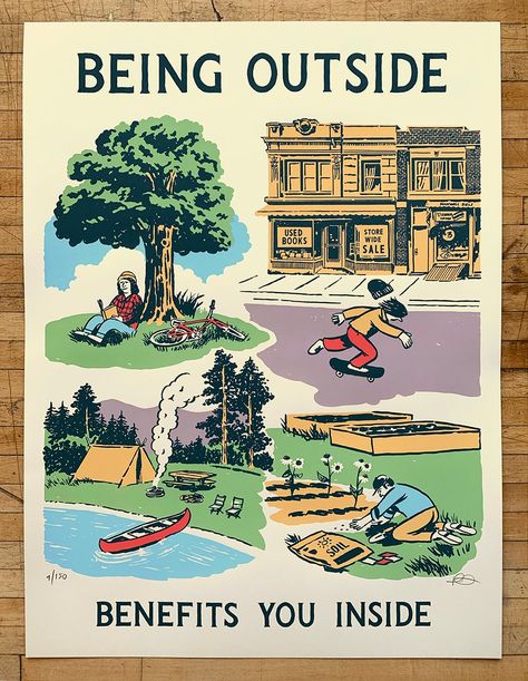 Being Outside / Ryan Duggan Being Outside, Art Design Ideas, Wall Art Ideas, Wall Art Design, Poster Ideas, Happy Words, Room Posters, Concert Posters, New Wall