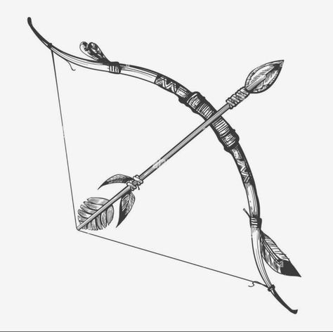 Native American Bow And Arrow Tattoo, Viking Bow And Arrow, Bow And Arrow Tattoo For Men, Bow And Arrow Sketch, Bow And Arrow Tattoos, Bow And Arrow Drawing, Indian Arrow Tattoo, Viking Arrow, Bow Arrow Tattoos