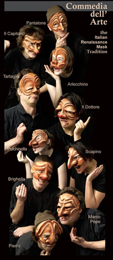 Commedia Dell’arte Characters, Essay Quotes, Theatrical Masks, Drama Masks, Opera Mask, Pierrot Clown, Theatre Inspiration, Mask Aesthetic, Theatre Masks