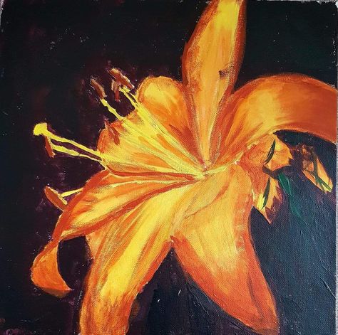 Tiger lily painting Tiger Lily Painting Acrylics, Tiger Lily Aesthetic, Tiger Lily Painting, Lilies Drawing, Tiger Lilies, Piskel Art, Tiger Painting, Lily Painting, Nothing But Flowers