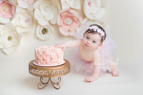 whimsical cake smash photo shoot Cake Smash Inspiration, Cake Photoshoot, Cake Smash Theme, Baby Cake Smash, Smash Cake Girl, 1st Birthday Photoshoot, Cake Smash Backdrop, 1st Birthday Cake Smash, Cake Smash Photography