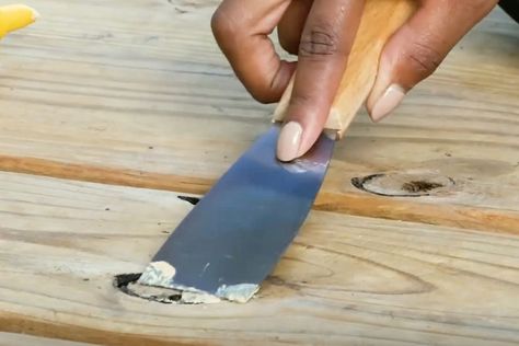 How to Sand a Wood Deck Before Refinishing Sanding Deck Before Staining, Sanding A Deck, Outdoor Wood Decking, Deck Staining, Wood Deck Railing, Sanding Tips, Deck Maintenance, Deck Repair, Sanding Wood