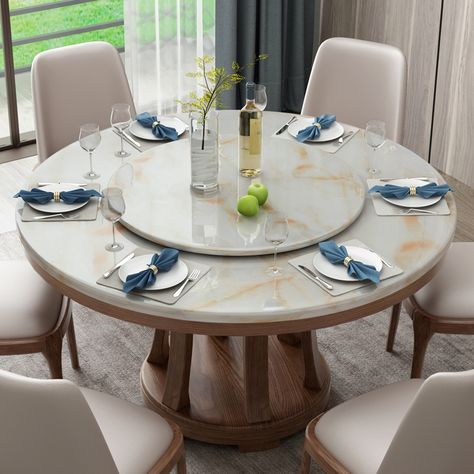 Glass Dinning Table, Set Design Ideas, Round Dinning Table, Round Marble Table, Wooden Dining Table Designs, Round Marble Dining Table, Round Dining Table Modern, Round Dining Room Table, Round Dining Table Sets