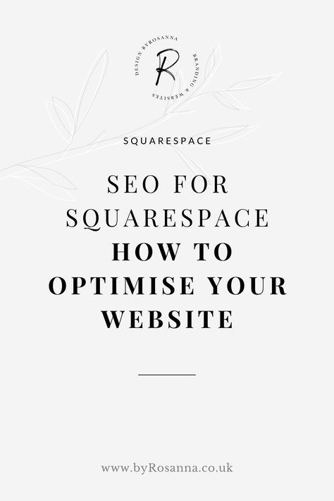 SEO for Squarespace websites | #seo #squarespace #webstieoptmisation #websiteoptimization Squarespace Tutorial, Squarespace Blog, Squarespace Website Templates, Squarespace Design, Seo For Beginners, Squarespace Website Design, Website Optimization, Pinterest Seo, Web Design Tips