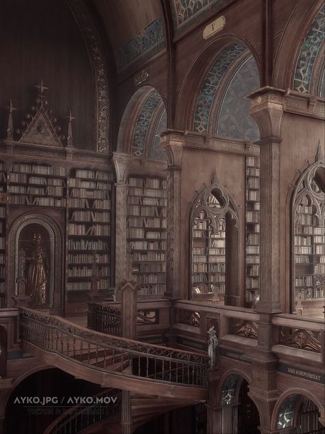 A picture of the Hogwarts Library as seen in the game ‘Hogwarts Legacy’ Malfoy Manor Library, Hogwarts Library Restricted Section, Hogwarts Legacy Library, Marauders Visualization, Hogwarts Legacy Interior, Hogwarts Legacy Castle Interior, Hogwarts Legacy Visuals, Hogwarts Library Aesthetic, Hogwarts Legacy Castle