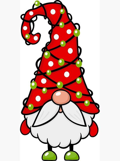 "Christmas Gnomes" Greeting Card for Sale by StyleClub100 | Redbubble Christmas Gnomes Drawing, Christmas Gnomes Painting, Christmas Gnome Painting, Christmas Nomes, Gnome Christmas Cards, Grinch Gnome, Christmas Bottles, Gnome Images, Gnome Paint