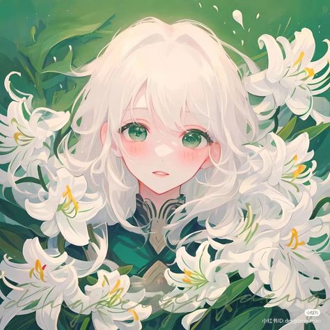 Anime Green Hair, Girl With Green Eyes, Fantasy Wall Art, Anime Galaxy, Girly Wall Art, Digital Art Anime, Realistic Art, 영감을 주는 캐릭터, Kawaii Art