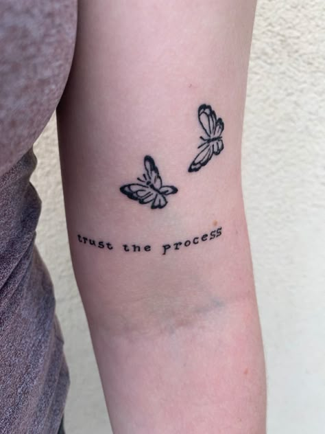 Trust The Process Quotes Tattoo, Self Trust Tattoo, Trust The Process Tattoo Ideas, Trust The Process Tattoo, Process Tattoo, Trust Tattoo, Warrior Tattoos, Mom Tattoos, Trust The Process