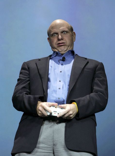 These Two Photos Show Why We'll Miss Steve Ballmer Microsoft Company, Employee Review, Steve Ballmer, Playing Xbox, Wrecking Ball, Mac Computer, Grand Theft Auto, Xbox, High Definition