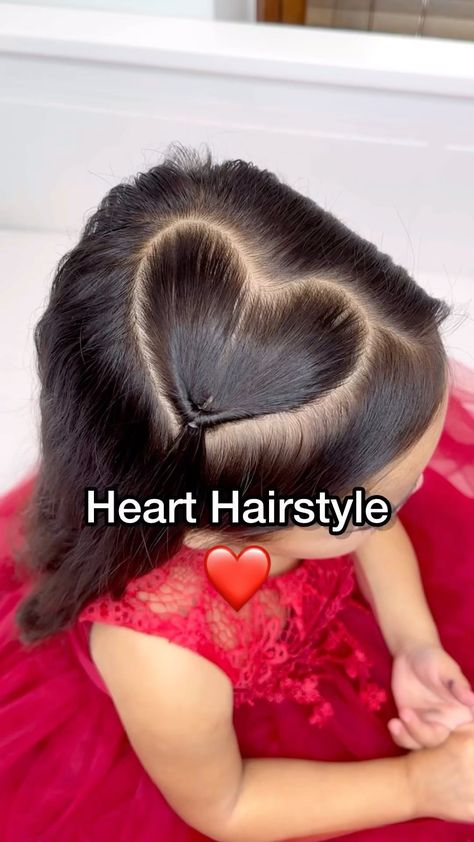 The Cutest ❤️ Hairstyle Comment a ❤️ emoji below for tips, products and a tutorial on getting the perfect parting. #hearthairstyle… | Instagram Heart Kids, Heart Hair, Heart For Kids, Straight Hair, A Love, A Heart, Cute Hairstyles, The Cutest, Straight Hairstyles