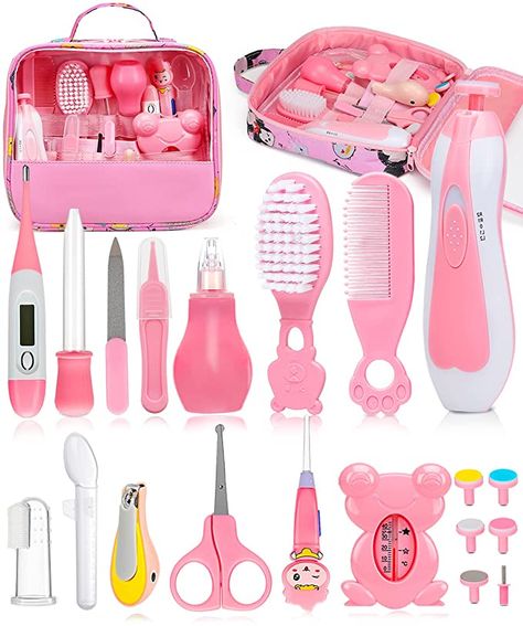 Baby Healthcare and Grooming Kit, Electric Safety Nail Trimmer Baby Nursery Kit, Newborn Care Kits with Hair Brush Comb for Newborn Infant Toddlers Baby Boys Girls Kids, Baby Shower Gifts Baby Care Kit, Baby Hair Brush, Baby Grooming, Baby Essentials Newborn, Fake Baby, Nail Trimmer, Baby Bedtime, Baby Equipment, Baby Necessities