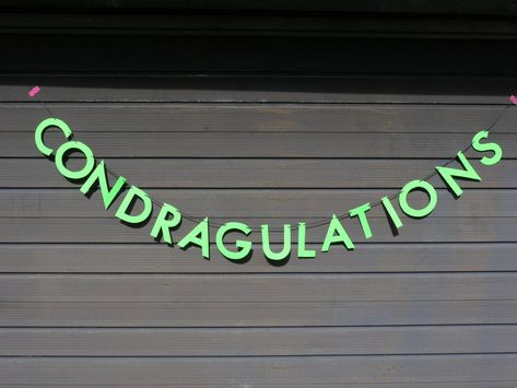 Our CONDRAGULATIONS Letter Banner in a Popsugar gift guide! Drag Party, Strawberry Social, Bridesmaid Things, Pride Party, Hen Party Decorations, Paper Yarn, Letter Banner, Race Party, Queen Birthday