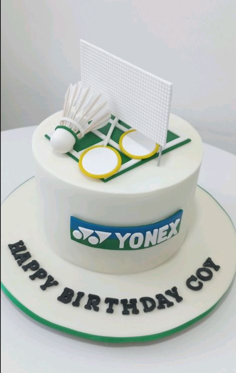 Badminton Cake Design, Badminton Theme Cake, Badminton Cake, Sports Birthday Cakes, Sports Cake, Man Cake, Sport Cakes, Sports Birthday, Bullet Journal Design Ideas