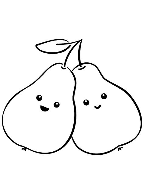 Pears - Lol Coloring Pages Pear Drawing, Lol Coloring Pages, Lol Coloring, Love Coloring Pages, Clipart Black And White, Drawing For Kids, Pear, Coloring Pages, How Are You Feeling