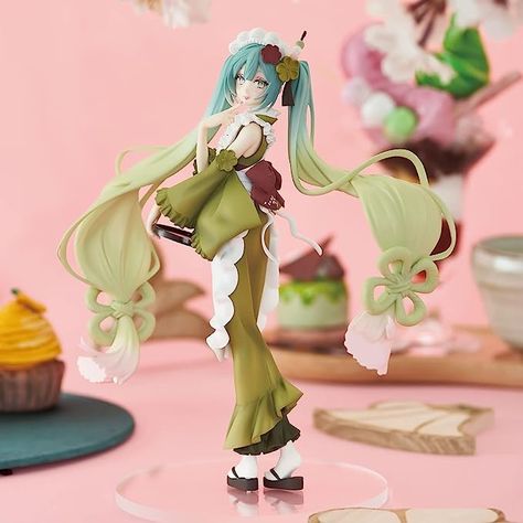 Matcha Parfait, Anime Figurines, Figure Poses, Matcha Green, Matcha Green Tea, Bunny Girl, Miniature Figurines, Anime Figures, Hatsune Miku