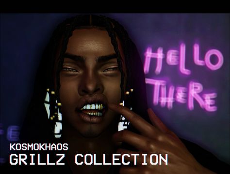 Black Sim CC on Tumblr Urban Male, Grillz Teeth, Happy Friday The 13th, The Sims 4 Skin, Friday 13th, Grills Teeth, Sims 4 Body Mods, I Grill, Sims 4 Game