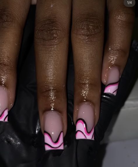 Baby Pink Nails Acrylic, Pink Tip Nails, May Nails, Hippie Nails, Lavender Nails, Colored Acrylic Nails, French Acrylic Nails, Short Square Acrylic Nails, Acrylic Nails Coffin Pink