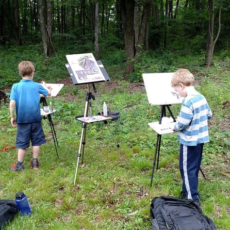 Plein Air Easels for Kids Portable Easel, Plein Air Easel, Diy Easel, Kids Easel, Plein Air Watercolor, Watercolor Travel, Watercolor Subjects, Art Easel, Easels