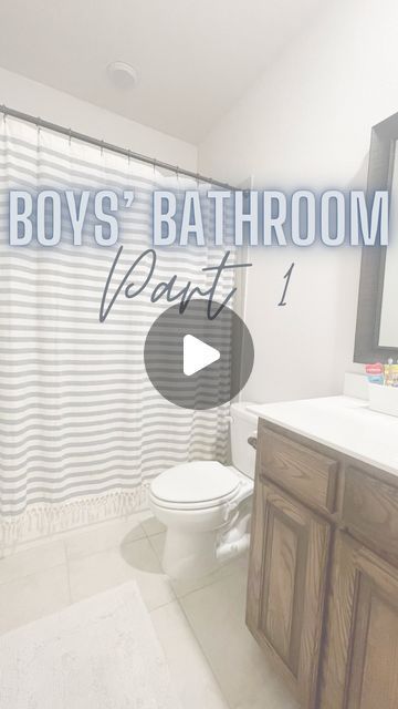 Maddie Winchester l DIY + Home on Instagram: "🚽 I’m so excited to get this bathroom started! •Will anyone in the house care as much as I do about it? No. •Will it be clean + pretty everyday? Also, no. 💪🏼 But, I’m so pumped! 🛁 Bathroom makeover on a budget! 👉🏼 Follow @winchester_woodcrafts to see how it all turns out" Teen Boys Bathroom Ideas, Boys Bathroom Ideas Kid, Teen Boy Bathroom Ideas, Boys Bathroom Ideas Teenagers, Boys Bathroom Ideas, Boy Bathroom Ideas, Neutral Kids Bathroom