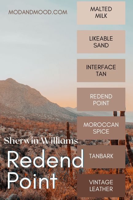 Sherwin Williams 2023 Color Of The Year, 2023 Paint Colors Of The Year, Sherwin Williams Redend Point, Redend Point, Terra Cotta Paint Color, Intimate White, Terracotta Walls, Cross Ideas, Terracotta Paint