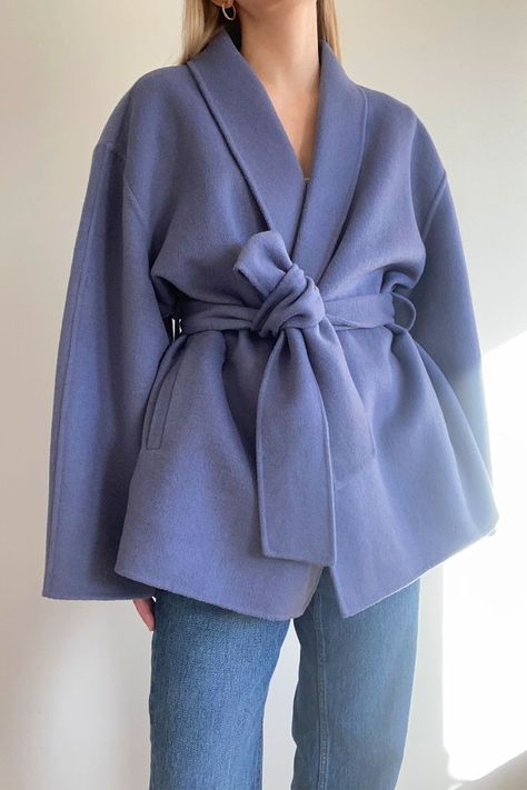 Spring Arrivals in 2022 | Tulle jacket, Kimono jacket, Beautiful kimonos Pink Wool Jacket, Tulle Coat, Wool Kimono, Tulle Jacket, Beautiful Kimono, Blue Tulle, Beautiful Kimonos, Kimono Jacket, Blue Wool