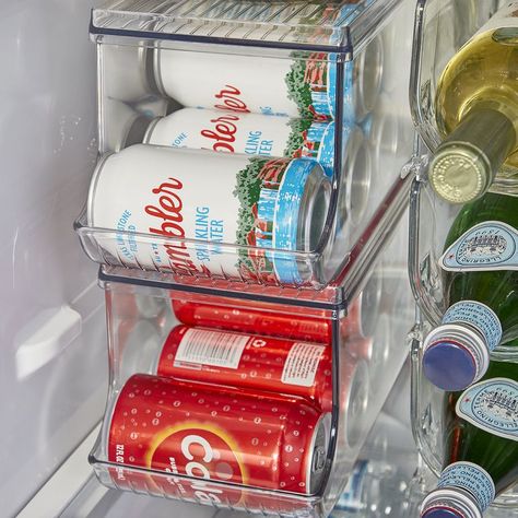 Best Refrigerator Organizers - Fridge Storage Solutions Fridge Bins, Diy Soda, Charleston House, Drink Fridge, Freezer Organization, Best Refrigerator, Can Organizers, Storage Products, Pantry Ideas