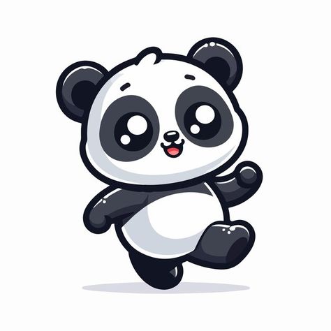 Panda Vector, Cartoon Panda, Animal Cartoon, Cartoon Animals, Creative Inspiration, Premium Vector, Cali, Cute Cartoon, Graphic Resources