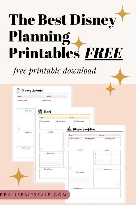 Photo of printable planning pages with title: The Best Disney Planning Printables FREE Disney Weekly Planner Free Printable, Universal And Disney Vacation, We’re Going To Disney Printable, Disney Day Planner Free Printable, Disney Maps Printable, Disney World Maps Printable, Disney World Planner Printables Free, Disney Travel Planner, Disney World Vacation Planning 2025