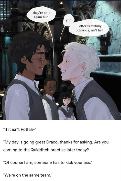 Drarry Text Posts, Drarry Fan Art, Harry Potter And Draco, Harry Potter And Draco Malfoy, Hp Ships, Orion Black, Barty Crouch, Slytherin Harry, Harry Draco