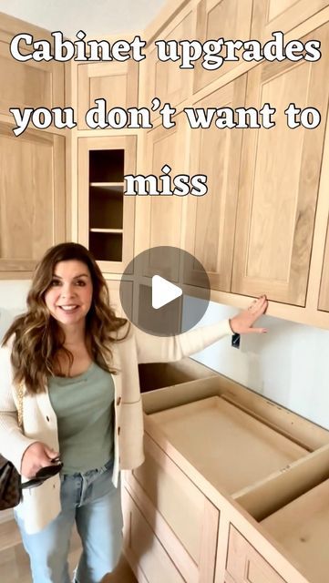 Lancine Aday on Instagram: "Custom cabinets are a must in my kitchen designs. When I work with my favorite carpenter, we can control every tiny detail and create a kitchen my clients are sure to love for many years. In this video, I have pointed out just a few of the things we have done to create a truly customized kitchen. But in reality, there are dozens of details we have careful considered.  #customhomes #customcabinets #kitchendesign #kitchenrenovation #kitcheninspiration #kitchencabinets #designer #ilovemyjob #interiordesign #interiordesigner #renovation #homesweethome #homedesign #remodel" Double Top Cabinet Kitchen, Kitchen Cupboard Inside Design, Dream Kitchen Storage Cabinets, Upper Cabinet Ideas For Kitchen, Shallow Kitchen Cabinets Ideas, Important Kitchen Features, Tiny Kitchen Cabinet Organization, Kitchen Counter Cabinets, Unique Cabinet Storage Ideas