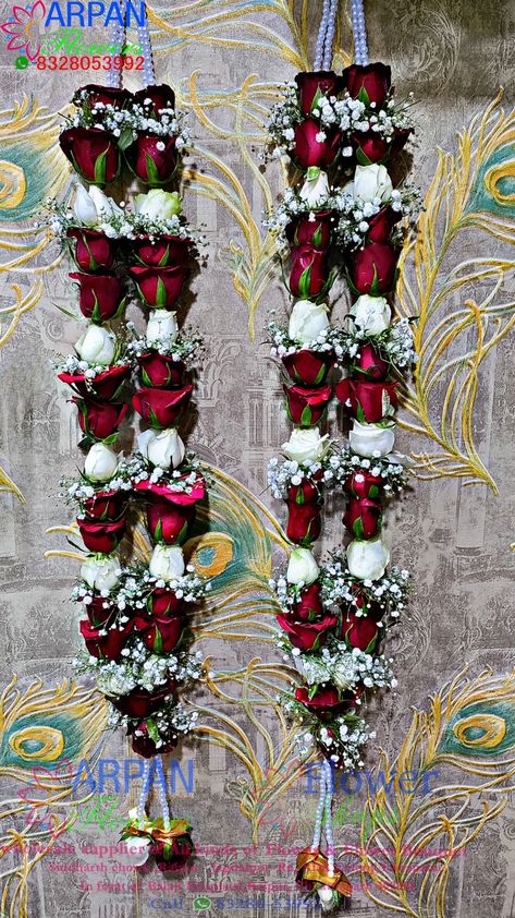 Rose Varmala, Wedding Mala, Indian Wedding Garland, Bridal Car, Flower Garland Wedding, Red Rose Wedding, India Wedding, Wedding Garland, Flower Decorations Diy