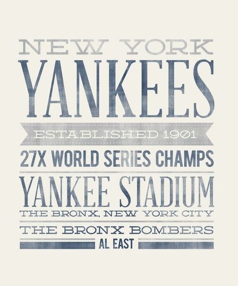 Yankees Nursery, Yankees Aesthetic, New York Yankees Wallpaper, Yankees Poster, Vintage Yankees, Yankees Baby, Typographic Art Print, Go Yankees, Subway Style