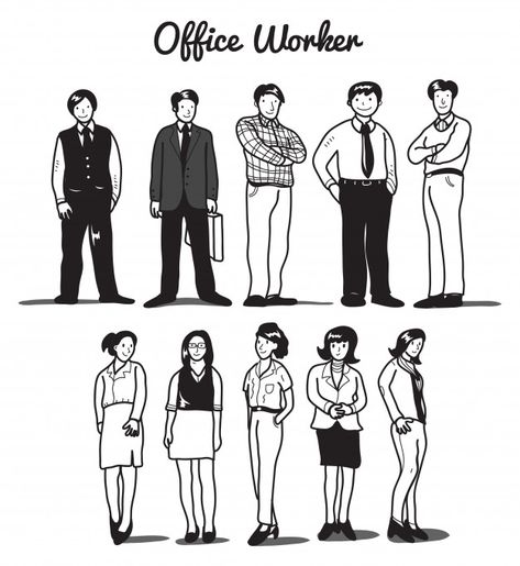 Office Worker Outfits, Office Worker Character Design, Office Cartoon, Thumbs Up Sign, Phantom Thief, Female Detective, Music Project, Outfit References, Office Men