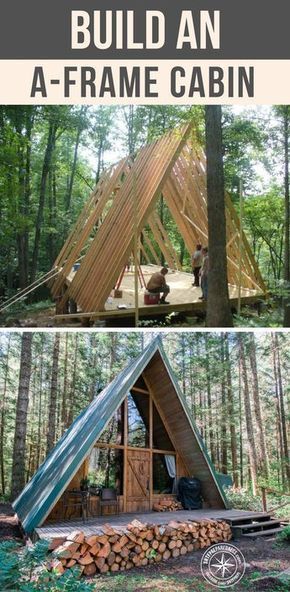 Build an A-Frame Cabin - These instructions for this small A Frame mean much more than just a place to hang out. To some it means there is a sea change in their life. #cabin #cabininspiration #frugal #houseframing #framing #woodframing #toolzguide Small A Frame, Diy Cabin, A Frame Cabins, Sea Change, Cabin Inspiration, Frame Cabin, A Frame Cabin, Building A Shed, A Frame House