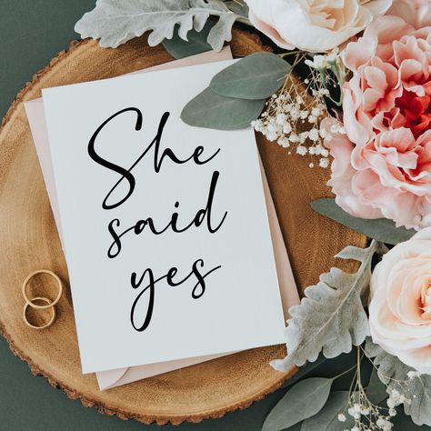 She Said Yes Engagement Party, She Said Yes Engagement, Engagement Party Sign, Bridal Party Sign, Said Yes Engagement, Grammar Errors, Bridal Shower Printables, She Said Yes, Wedding Prints