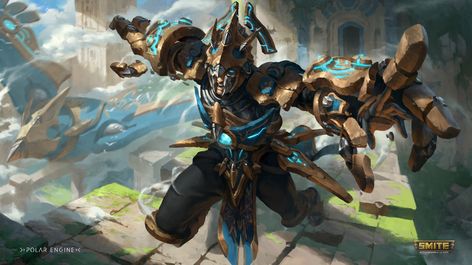 ArtStation - SMITE - Divine Machina Apollo, Nathaniel Himawan Fiction Idea, Splash Art, Rwby, Game Design, Game Art, Concept Design, Art Inspiration, Character Design, Zelda Characters