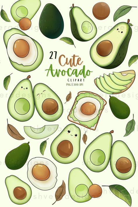 cute avocado png clipart set, printable avocado illustration, egg toast illustration, guacamole, avocado on toast Avocado Illustration Cute, Avocado Images, Avocado Drawing, Avocado Aesthetic, Avocado Clipart, Avocado Illustration, Kawaii Avocado, Losing Weight Quotes, Avocado Design