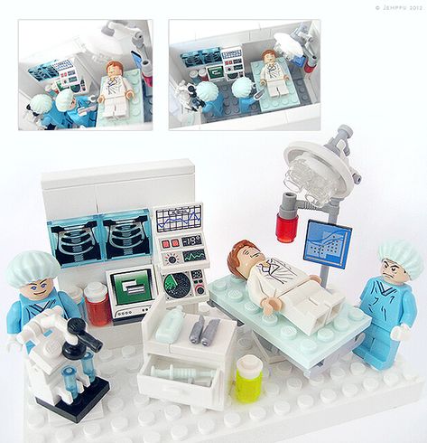 Surgery | Hospital's surgery / laboratory department. | Jemppu Malkki | Flickr Lego Hospital, Lego Furniture, Lego Lovers, Lego Modular, Lego Pictures, Lego Construction, Lego Room, Operating Room, Lego Space